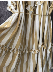 2018 Stripe Sleeveless Irregular Beach Dress