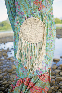 Hand-woven Mandala Holiday Hippie Cotton Tassel Shoulder Bag