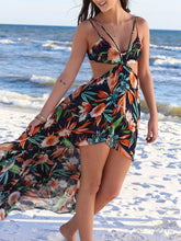 Load image into Gallery viewer, Sexy Bohemia Floral Spaghetti Straps Hi-Lo Style Beach Maxi Dress