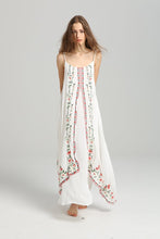 Load image into Gallery viewer, Spaghetti Strap Print Embroidered Bohemia Beach Maxi Dress