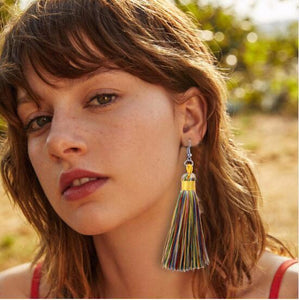 Bohemian Multicolor Tassel Accessories Earrings