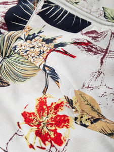 Retro Long Sleeve Leaves Floral Print Hoodie Outwear