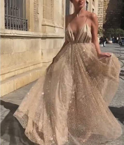 Elegant Sleeveless Backless Evening Maxi Dress
