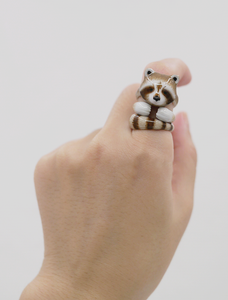 Lovely Animal design 3-piece enamel ring set