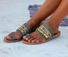 Load image into Gallery viewer, Summer Coin Beach Women Slippers Flip Flops Sandals