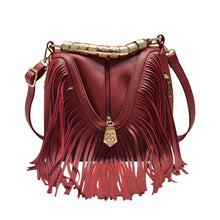 Load image into Gallery viewer, Water Bucket Large Tassel Bag Single Shoulder Crossbody Bag