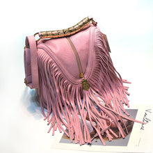 Load image into Gallery viewer, Water Bucket Large Tassel Bag Single Shoulder Crossbody Bag