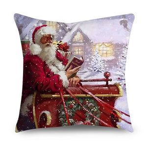 45cm Christmas Cushion Cover Navidad Merry Christmas Decorations For Home 2023 Xmas Noel Cristmas Ornaments New Year Gifts 2024