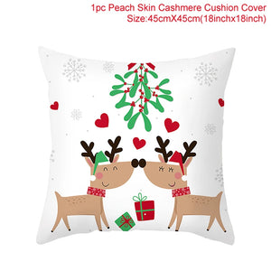 45cm Christmas Cushion Cover Navidad Merry Christmas Decorations For Home 2023 Xmas Noel Cristmas Ornaments New Year Gifts 2024