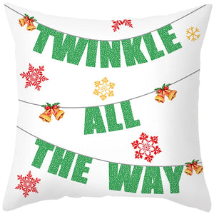 45cm Merry Christmas Cushion Cover Pillowcase 2023 Christmas Decorations for Home Ornament New Year Christmas Decor