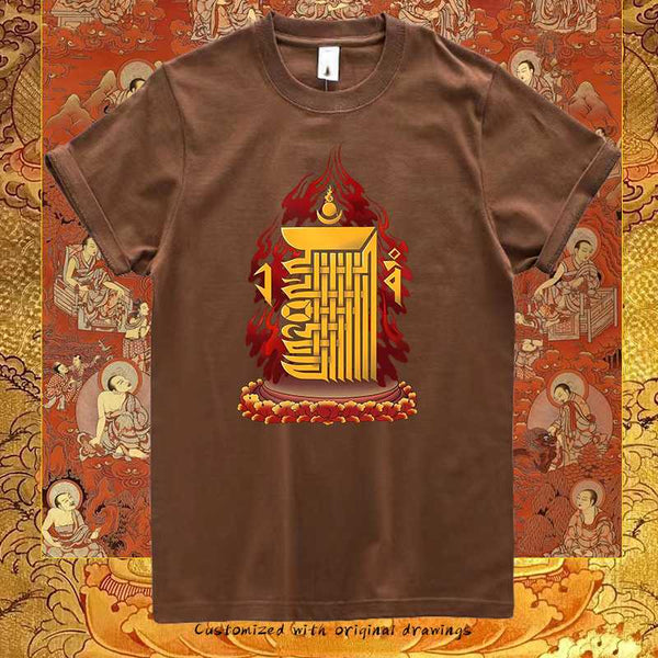 Short Sleeve Pure Cotton T-shirt Ten Phase Free Printing Loose T-shirt