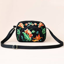 Load image into Gallery viewer, New Small Bag for Mobile Phones, Female Ethnic Style Embroidery Flower Bag, Shoulder Bag, Three-layer Change Bag, Messenger Bag