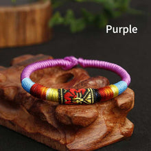Load image into Gallery viewer, New Featured Handwoven Bracelet with Ethnic Style Embroidery Colorful Thread Bracelet for Men and Women