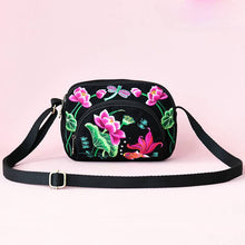 Load image into Gallery viewer, New Small Bag for Mobile Phones, Female Ethnic Style Embroidery Flower Bag, Shoulder Bag, Three-layer Change Bag, Messenger Bag