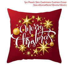 Load image into Gallery viewer, Christmas Cushion Cover Merry Christmas Decorations for Home Christmas Ornament Navidad Noel Xmas Gifts Happy New Year