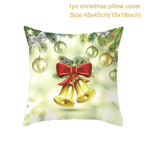 Christmas Cushion Cover Merry Christmas Decorations for Home Christmas Ornament Navidad Noel Xmas Gifts Happy New Year