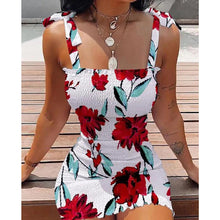 Load image into Gallery viewer, Floral Tight Camisole Dress For Women 2024 Spring Summer Beach  Female Clothing Sexy Club Mini Skirt Vestidos Casual Short Dress