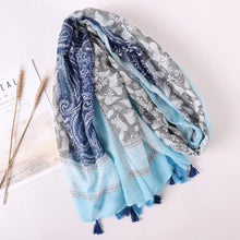 Load image into Gallery viewer, Cotton Scarf Women Large Shawls Pashmina Muslim Hijab Foulard Design Print Lady Beach Stole Head Scarves