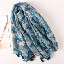 Load image into Gallery viewer, Cotton Scarf Women Large Shawls Pashmina Muslim Hijab Foulard Design Print Lady Beach Stole Head Scarves