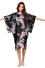 Load image into Gallery viewer, Sexy Female Silk Rayon Robe Bath Gown Nightgown Summer Casual Home Dress Printed Loose Sleepwear Plus Size Nightwear Bathrobe