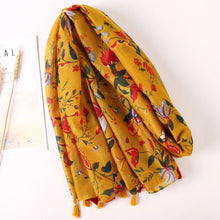 Load image into Gallery viewer, Cotton Scarf Women Large Shawls Pashmina Muslim Hijab Foulard Design Print Lady Beach Stole Head Scarves
