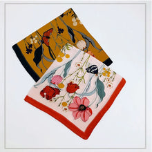 Load image into Gallery viewer, 2025 New 100% Pure Silk Scarf Women Neck Hair Foulard Bandana Square Small Headband Hijab Print Poncho Scarves Pashmina