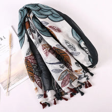 Load image into Gallery viewer, Cotton Scarf Women Large Shawls Pashmina Muslim Hijab Foulard Design Print Lady Beach Stole Head Scarves