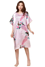 Load image into Gallery viewer, Sexy Female Silk Rayon Robe Bath Gown Nightgown Summer Casual Home Dress Printed Loose Sleepwear Plus Size Nightwear Bathrobe