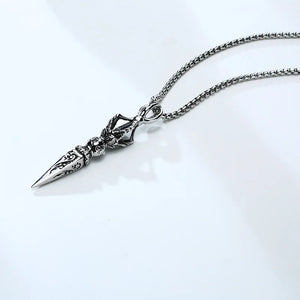 Stainless Steel TIBETAN BUDDHIST PROTECTION Pendant Necklace