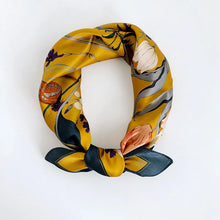 Load image into Gallery viewer, 2025 New 100% Pure Silk Scarf Women Neck Hair Foulard Bandana Square Small Headband Hijab Print Poncho Scarves Pashmina