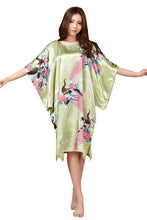 Load image into Gallery viewer, Sexy Female Silk Rayon Robe Bath Gown Nightgown Summer Casual Home Dress Printed Loose Sleepwear Plus Size Nightwear Bathrobe