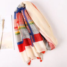 Load image into Gallery viewer, Cotton Scarf Women Large Shawls Pashmina Muslim Hijab Foulard Design Print Lady Beach Stole Head Scarves