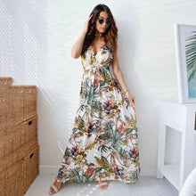 Load image into Gallery viewer, M XL Floral Summer Dress for Women Clothing 2024 Bohemian Loose Beach Sundress Midi Skirt Female Holiday Maxi Dress Vestido Robe