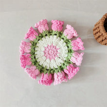 Load image into Gallery viewer, Hand Crocheted Wool Lily of The Valley Coaster Thermal Insulation Pad Small Bouquet for Girls Gifts