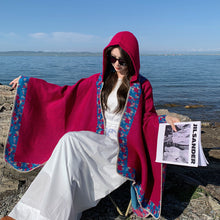 Load image into Gallery viewer, Big Cape, Comfortable Breathable Scarf, Ethnic Style Shawl Cape