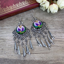 Load image into Gallery viewer, National Style Embroidered Tassel Earrings Retro Fashion Chime Earrings Ethnic Style Versatile Earrings