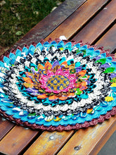 Load image into Gallery viewer, New Ethnic Style Handmade Round Fabric Seat Cushion Washable Cotton and Linen Tatami Mat Futon Splicing Garden Chair Cushion
