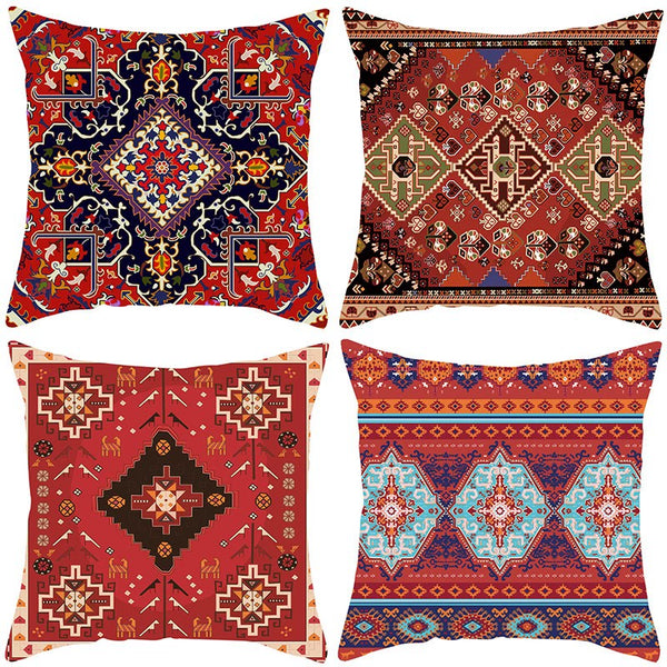 Retro Bohemi Dutch Velvet Square Pillow Cover Cushion Car Sofa Bed Sleeping Throw Pillow Customization