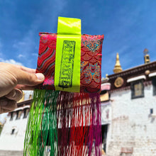 Load image into Gallery viewer, Tibetan Traditional Cloth Bag Amulet, Horse Head Ming King, Great White Umbrella Cover, Buddha Mother, Tara, etc