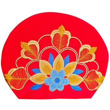 Load image into Gallery viewer, Ethnic Style Embroidered Headscarf Hat Single-layer Small Hat Thin Headgear Hat