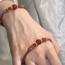 Load image into Gallery viewer, Red Agate Hand Braided Rope Jade Bracelet Red Rope Gift Auspicious Agate Hand Rope