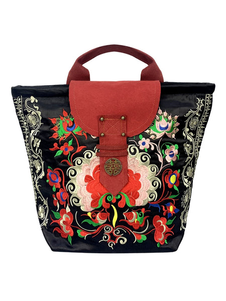 Ethnic Style Embroidery Tibetan Style Retro Canvas Handbag Shoulder Messenger Bag