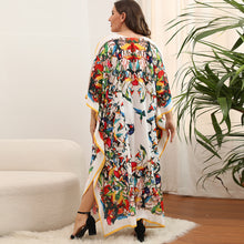 Load image into Gallery viewer, Plus Size Dress Beach Smock Bohemian Vacation Gown Bikini Sun Protection Cover up