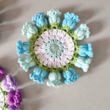 Load image into Gallery viewer, Hand Crocheted Wool Lily of The Valley Coaster Thermal Insulation Pad Small Bouquet for Girls Gifts