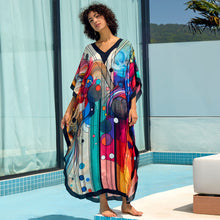 Load image into Gallery viewer, New Printing Vacation Beach Dress Loose Robe Bikini Blouse Sun Protection