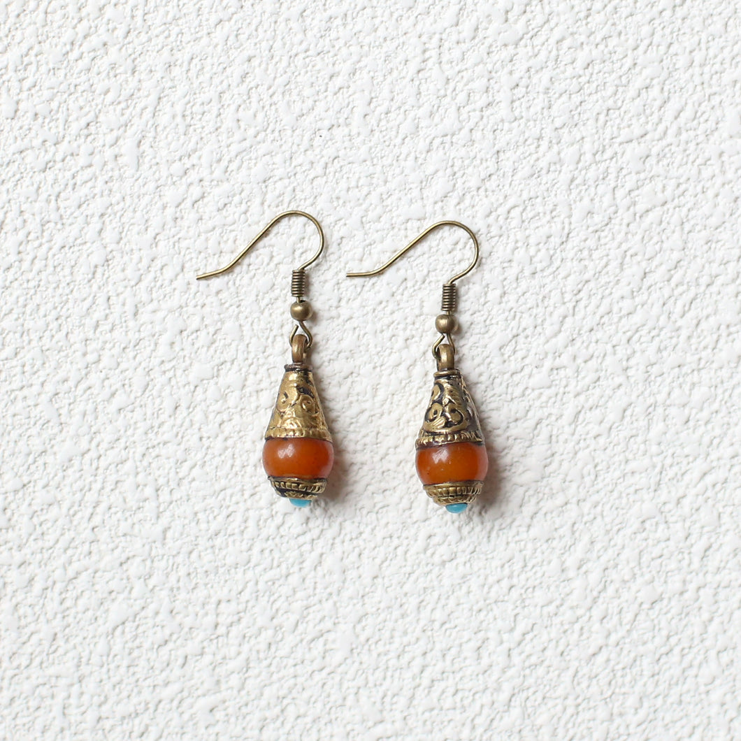 Nepalese Beeswax Earrings, Tibetan Niche Retro Ethnic Jewelry Earrings