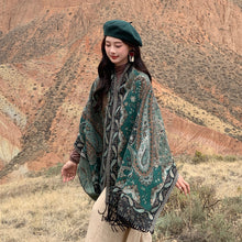 Load image into Gallery viewer, New Tibetan Scarf Female Shawl Retro Cashew Poncho Scarf