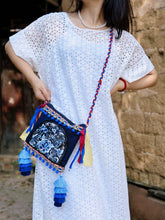 Load image into Gallery viewer, Ethnic Style Embroidered Diagonal Hanging Small Bag, Fringed Bag, Ancient Style Embroidered Bag