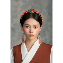 Load image into Gallery viewer, Tibetan Fringed Earrings 925 Sterling Silver Ear Hooks Niche Retro Ethnic Style Jewelry