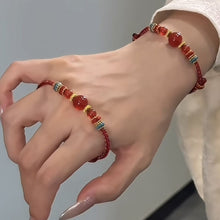 Load image into Gallery viewer, Red Agate Hand Braided Rope Jade Bracelet Red Rope Gift Auspicious Agate Hand Rope